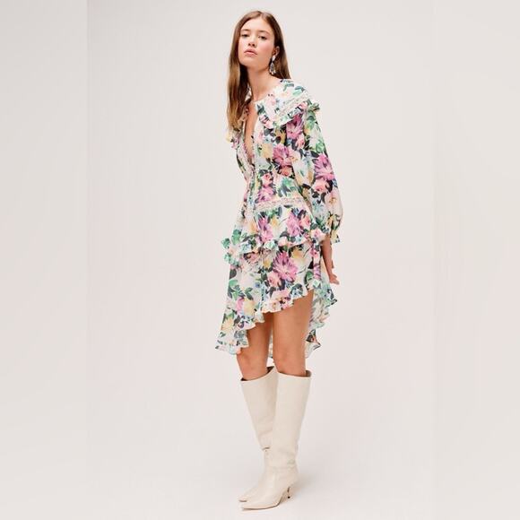 FOR LOVE AND LEMONS Floral Asymmetrical Dress - Picture 7 of 9